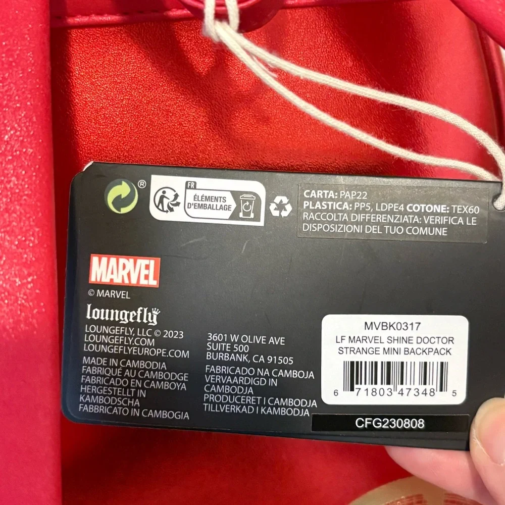 NWT Loungefly Marvel Metallic Dr Strange Cosplay Mini Backpack Eye Of Agamotto